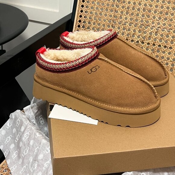 Ugg Chestnut Tazz Platform Tasman Slippers Shoes Women - Picture 1 of 9